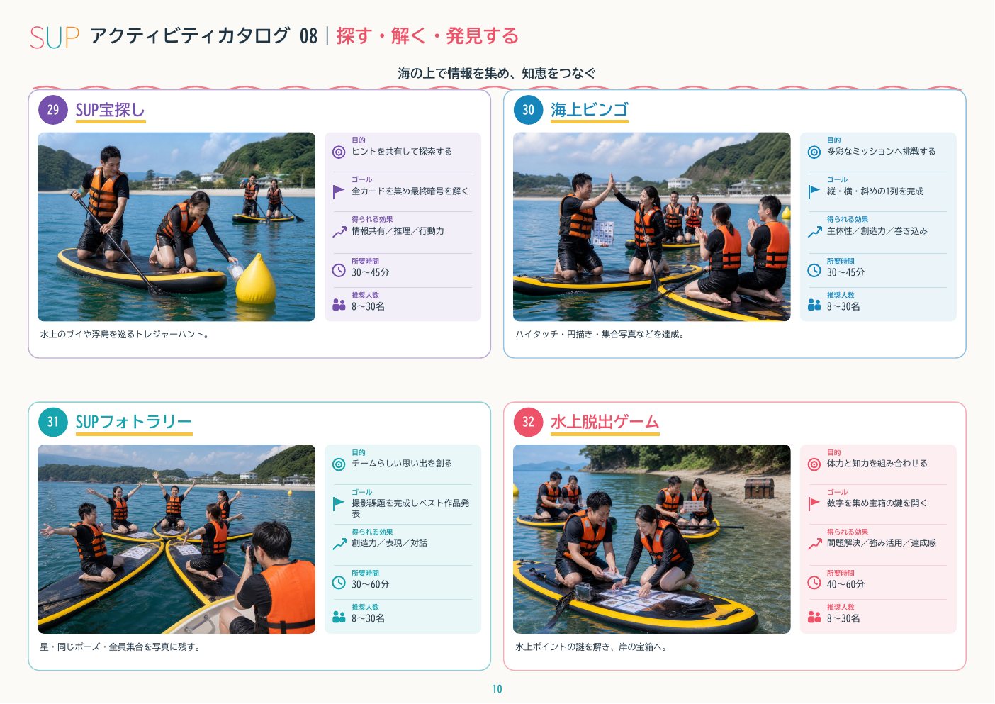 SUPチームビルディングカタログ 10ページ