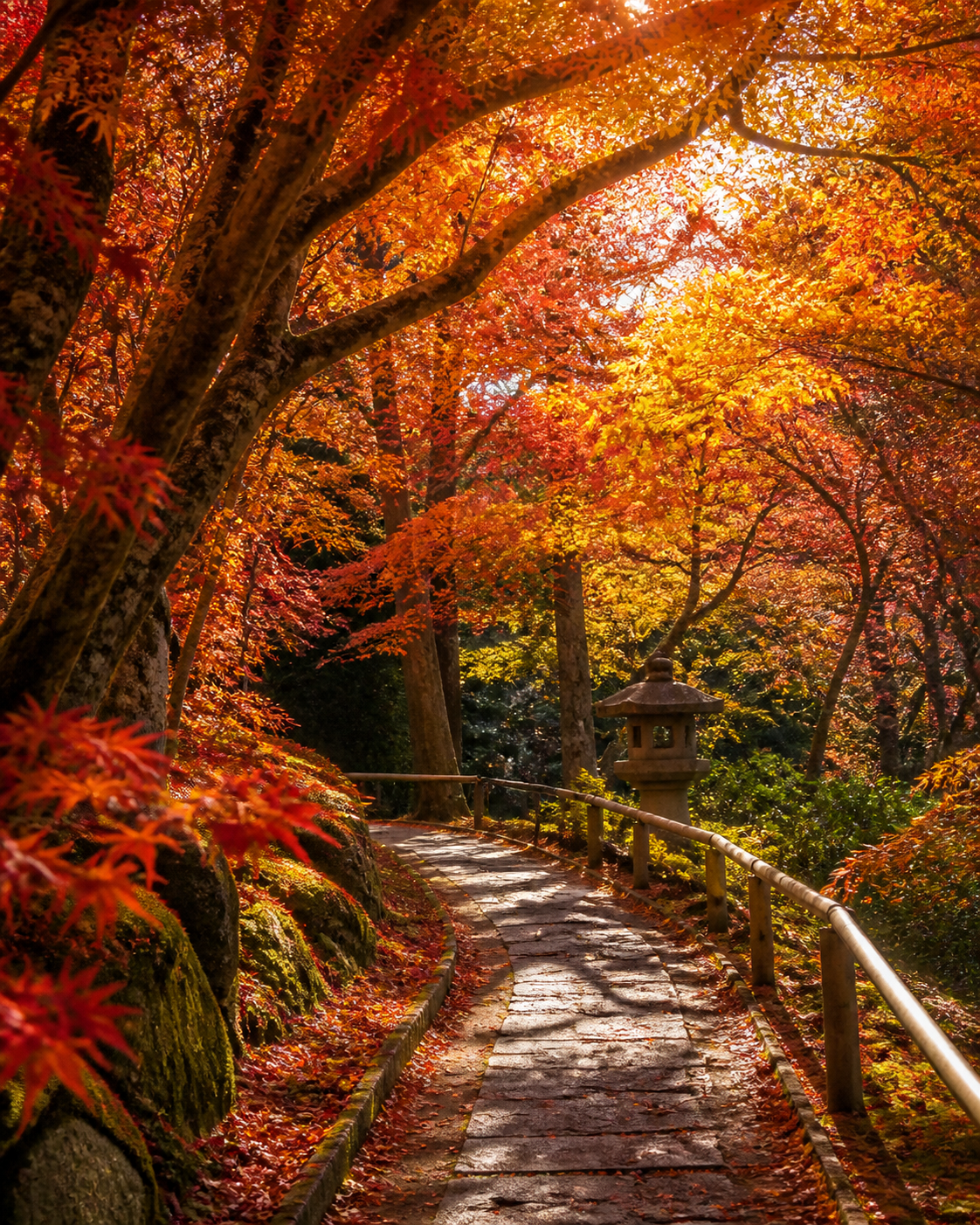 修善寺の紅葉散策を想起する秋の周辺観光イメージ
